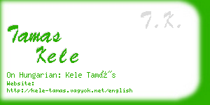 tamas kele business card